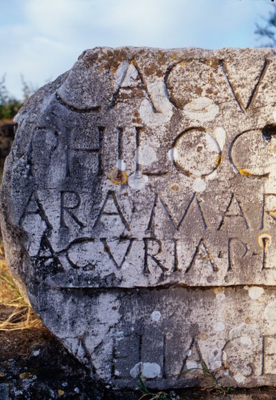 Tomb Fragment with Text on the Appian Way by Roman